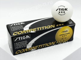 Коробка мячей&nbsp;STIGA*** Competition&nbsp;40мм. (3 шт.) Цвет:&nbsp;белый
