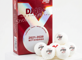 Мячи для настольного тенниса DHS 3*** DJ40+ WTT ITTF, цвет: белый -&nbsp;6 шт.
