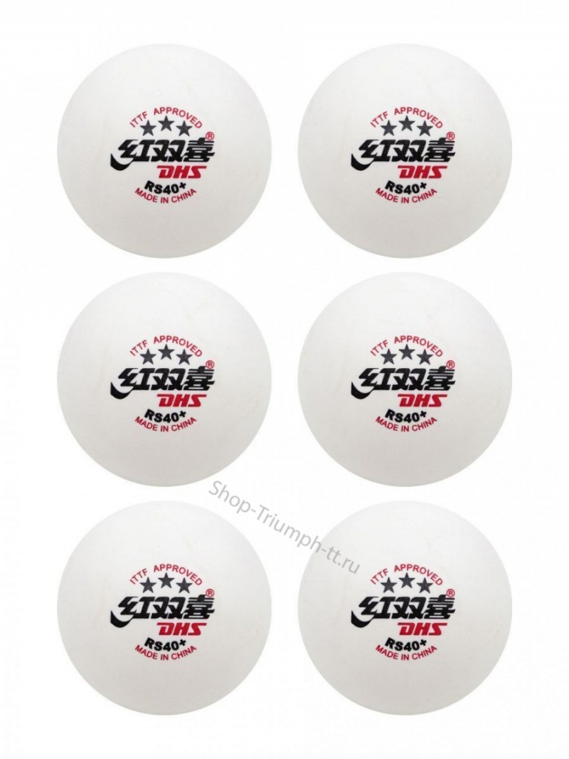 Мячи DHS 3*** RS40+ WTT