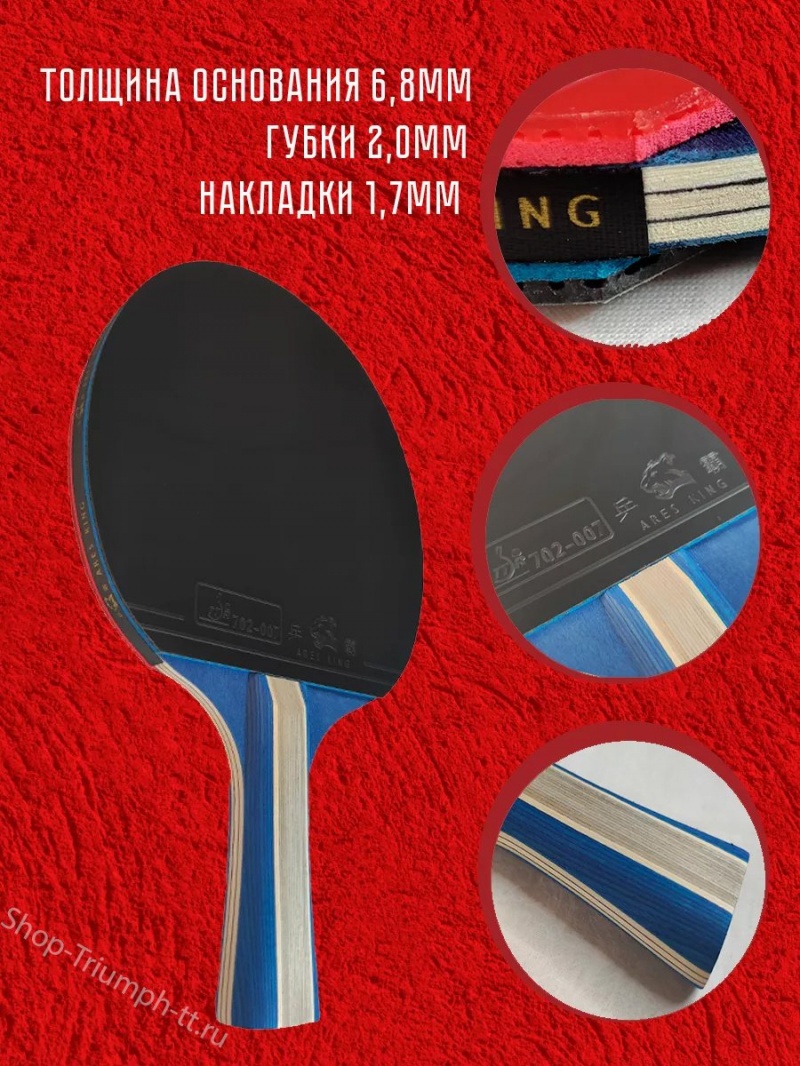 Ракетка ARES KING 3* + чехол